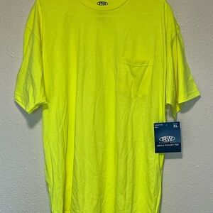 Men’s Neon Yellow Pocket Tee - Short Sleeve